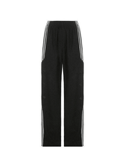 Side Stripe Casual Baggy Pants