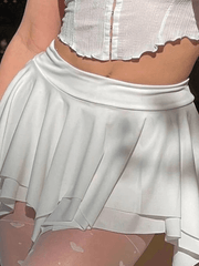 Solid Color Mini Skirt