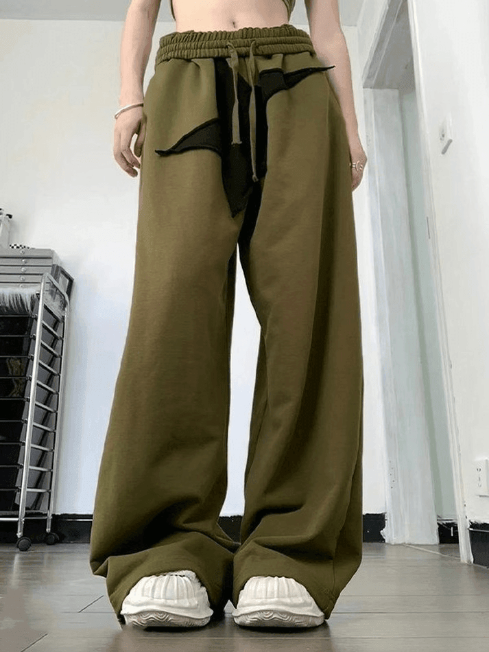 Star Patch Baggy Jogger Pants