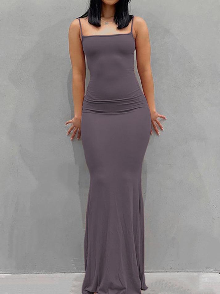 Strap Bodycon Rib Maxi Dresses