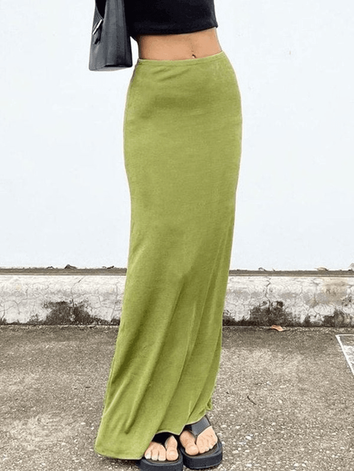 Stretchy Y2K Maxi Skirt