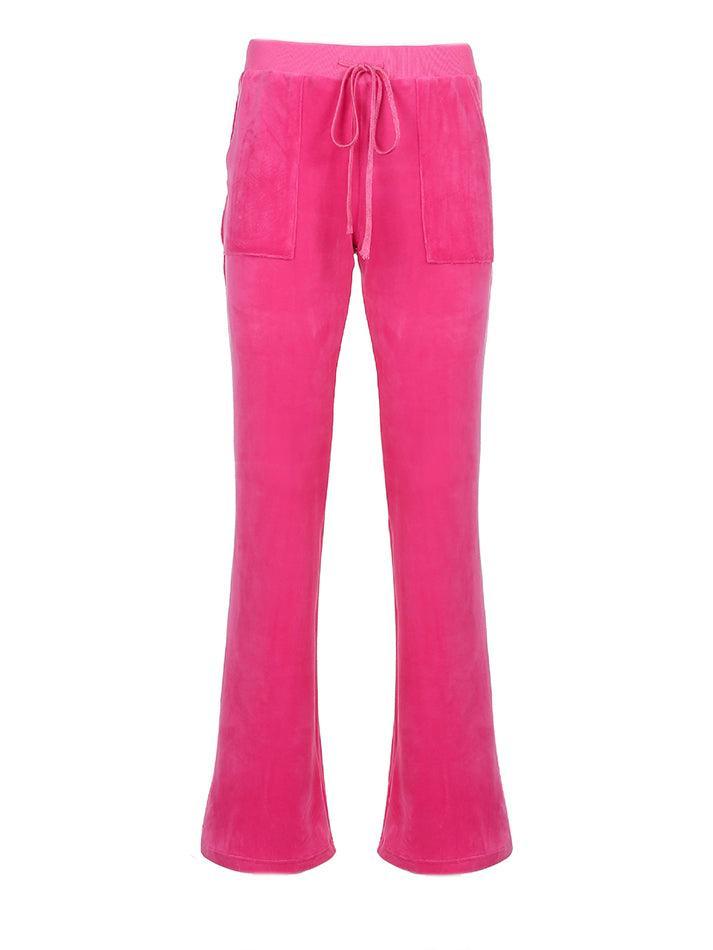 Velvet Solid Flare Leg Pants