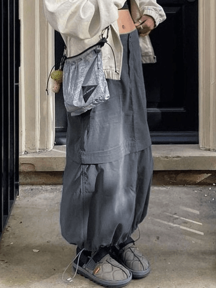 Vintage Long Cargo Skirt