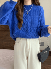 Vintage Long Sleeve Cable Knit Sweater