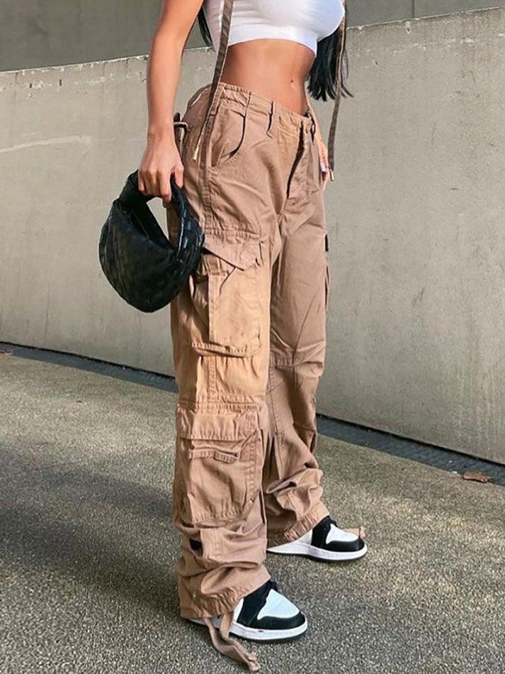 Vintage Multi Pocket Patched Cargo Jeans