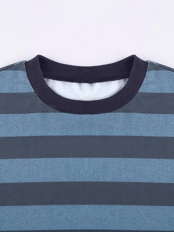 Vintage Striped Pullover Sweatshirt
