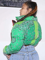 Printed Padded Puffer Short Coat